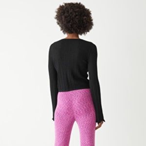 NWOT &Other Stories Textured Front Tie Cardigan
